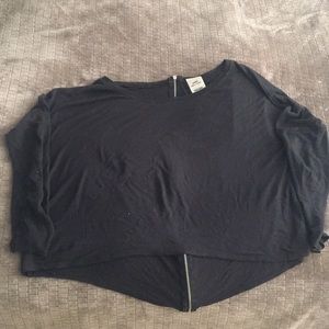 Zara basics long sleeve tee w/zipper